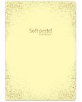 Тетрадка Lastva Soft Pastel - А5, 52 листа, широки редове, с 2 полета, асортимент - 2t