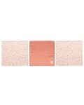 Тензухени пелени за лице Bebe-Jou - 32 x 32 cm, Wish Pink, 3 броя - 1t