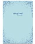 Тетрадка Lastva Soft Pastel - А5, 52 листа, широки редове, с 2 полета, асортимент - 4t