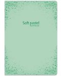 Тетрадка Lastva Soft Pastel - А5, 52 листа, широки редове, с 2 полета, асортимент - 1t