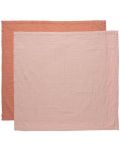 Тензухени пелени Bebe-Jou - Pure Cotton Pink, 70 х 70 cm, 2 броя - 1t