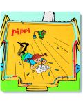 Трислоен дървен пъзел Micki Pippi - Пипи дългото чорапче, 24 части - 6t