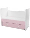 Трансформиращо се легло Lorelli - Matrix, 60 х 120 cm, бяло и розово - 4t