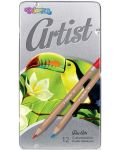 Цветни моливи Colorino Artist - в метална кутия, 12 цвята - 1t
