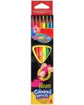 Цветни моливи Colorino Kids - 6 цвята, неон - 1t