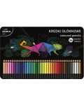 Цветни моливи Kidea - 36 цвята, в метална кутия  - 1t