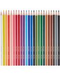 Цветни моливи Adel - 24 цвята, дълги, в метален тубус - 2t