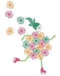 Творчески комплект Djeco - Рисуване с печати, Flower girl - 3t