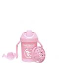Бебешка чаша с мек накрайник Twistshake Mini Cup - Розова, 230 ml - 2t