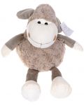 Плюшена играчка Morgenroth Plusch - Сива овчица с раиран шал, 35 cm - 1t