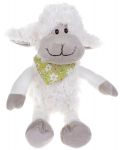 Плюшена играчка Morgenroth Plusch - Бяла овчица Съни с шал, 30 cm - 1t