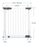 Универсална флуоресцираща преграда за врата и стълби Reer - 77 cm - 10t