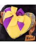Плюшена играчка Budi Basa - Кученце Ваксон, със сърце и шапка, 29 cm - 5t