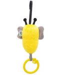 Вибрираща бебешка играчка BabyJem - Пчела, жълта, 15 х 8 cm - 2t