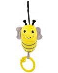 Вибрираща бебешка играчка BabyJem - Пчела, жълта, 15 х 8 cm - 1t
