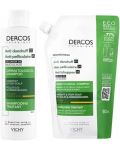 Vichy Dercos Комплект - Шампоан против пърхот за суха коса Anti-dandruff DS + Пълнител, 200 + 500 ml - 1t