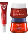 Vichy Liftactiv Комплект Collagen Specialist - Дневен, Нощен и Околоочен крем, 2 x 50 + 15 ml - 1t