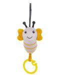 Вибрираща бебешка играчка BabyJem - Пчела, сива, 15 х 8 cm - 1t