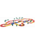 Игрален комплект Viking Toys -  Влакова линия с мостчета, 100 части - 1t