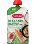 Ястие Semper - Пиле с ориз и зеленчуци, пауч, 120 g - 1t