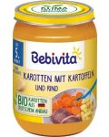 Ястие Bebivita - Картофи, моркови и телешко, 190 g - 1t