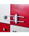 Защитна ключалка за шкафове BabyJem - Бяла - 3t