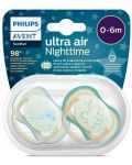 Залъгалки Philips Avent - Ultra Air Night, 0-6 м, звезда и сова - 7t