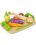 Комплект продукти за рязане Eichhorn - Дъска за рязане, със зеленчуци, от дърво - 1t