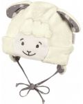 Зимна бебешка шапка Sterntaler - Агънце, 47 cm, 9-12 месеца, бяло-сива - 1t