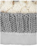 Зимна шапка с помпон Sterntaler - 57 cm, над 8 години, бяло-сива - 2t