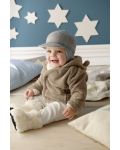 Зимна бебешка шапка с козирка Sterntaler - 45 cm, 6-9 месеца, сива - 2t
