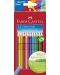 Цветни акварелни моливи Faber-Castell Grip 2001 - 12 броя - 1t