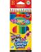 Цветни акварелни моливи - Комплект от 12 цвята с четка - 1t