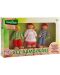 Комплект кукли Globo Legnoland - 3 броя, с дървени елементи - 1t