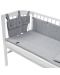 Плетен спален комплект от 4 части за бебешко креватче EKO - Сив - 2t