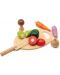 Комплект продукти за рязане Classic World - Зеленчуци за рязане, от дърво - 1t