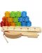 Дървена играчка 3 в 1 Pino - За низане, сортиране и баланс - 4t