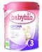 Адаптирано мляко Babybio - Optima 3, 800 g - 1t