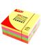 Кубче самозалепващи листчета APLI - 4 неонови цвята, 75 x 75 mm, 400 броя - 1t