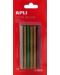 Блестящи цветни лепилни пръчки силикон APLI – ø 7,5 х 10 cm, 12 броя - 1t