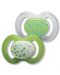 Силиконова залъгалка Baby Nova - Капка, размер 1, зелена - 1t