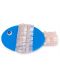 Плюшена играчка Budi Basa - Коте Басик бебе с риба, 20 cm - 4t
