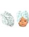 Бебешка шапка тип тюрбан NewWorld - Бяла на зайчета - 1t