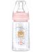 Бебешко стъклено шише KikkaBoo Savanna - 120 ml, розово - 1t