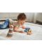 Бебешка дървена играчка Jollein - Количка, Sea Animal Blue - 6t