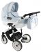 Бебешка количка 3 в 1 Adbor - Zarra White, цвят 05, светлосиня - 1t