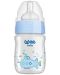 Бебешко шише от топлоустойчиво стъкло Wee Baby Classic Plus, 120 ml, синьо - 1t
