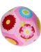 Бебешка мека топка Happy World - 14 cm, розова - 1t