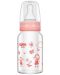 Бебешко шише от топлоустойчиво стъкло Wee Baby Classic, 120 ml, розово - 1t