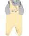 Бебешки гащеризон и блузка Sterntaler - С пате, 56 cm, 3-4 месеца, жълт - 3t